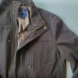 Brooks Brothers long jacket shell liner medium dark brown